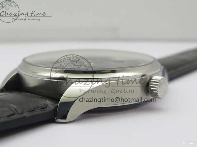 MIROTIME 0112 TimelessDesign Portuguese IW358304 ZF 1:1 Best Edition SS Blue Dial on Leather Strap A 7078